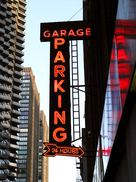 istock Neon Parking Garage Sign 104218035