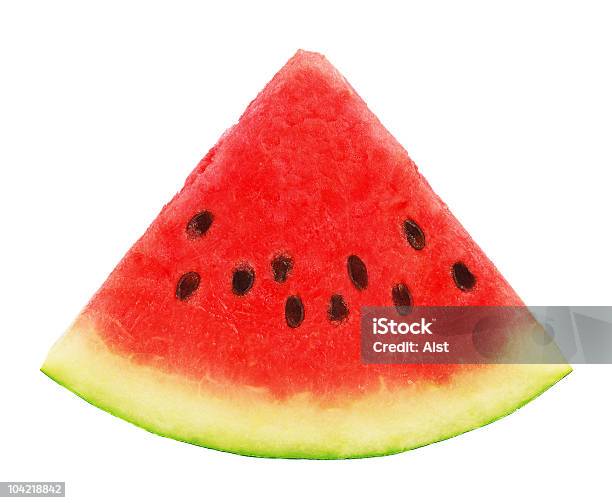 Wassermelone Slice Stockfoto und mehr Bilder von Wassermelone - Wassermelone, Scheibe - Portion, Weißer Hintergrund