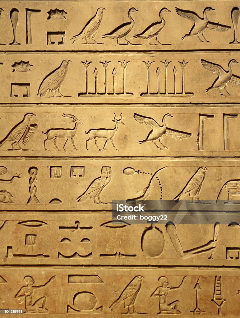 Hieroglify - Zbiór zdjęć royalty-free (Alfabet)