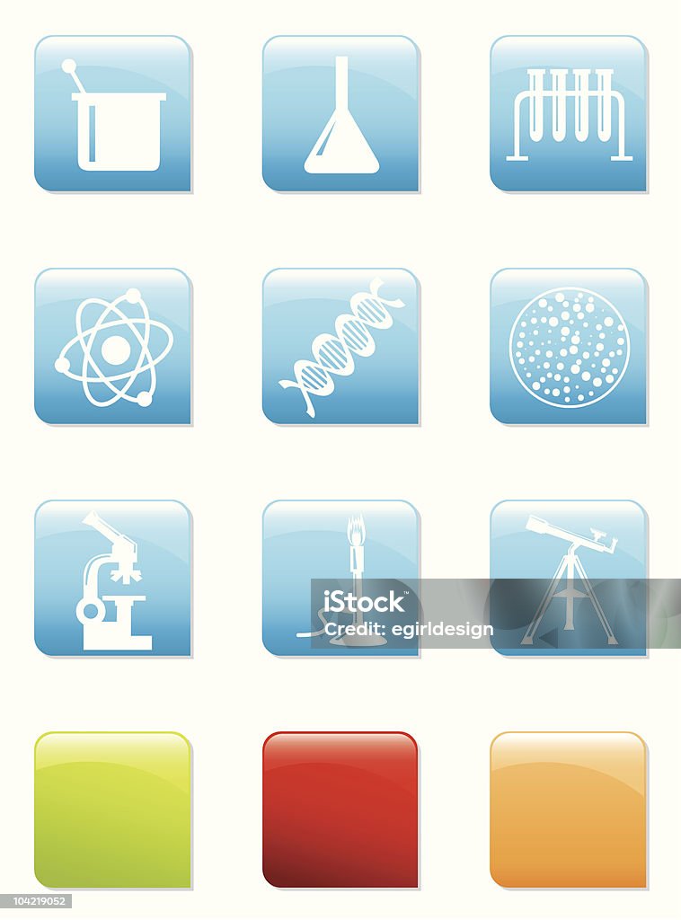 Science icons - clipart vectoriel de Atome libre de droits