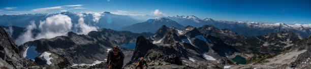 istock Panoramic view of mountain range at sunny day in upper British Columbia 1042192822