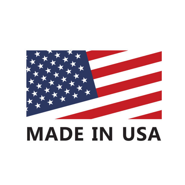 ilustrações de stock, clip art, desenhos animados e ícones de vector made in usa sign - made in the usa usa computer icon symbol