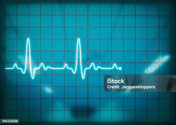 Oscilloscope Screen Showing Heartbeat Stock Photo - Download Image Now - Electrocardiography, Sound Wave, Taking Pulse