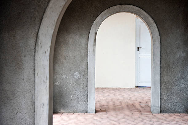 istock Mysterious door seen through arches 104222699