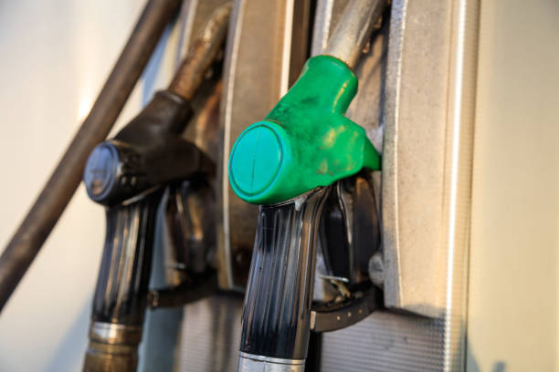 istock Fuel pumps at the service station. 1042236536