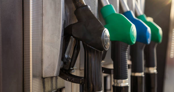 istock Fuel pumps at the service station. 1042236554