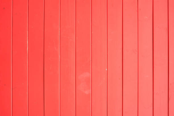 istock Bright red painted wooden planks texture, background 1042241222