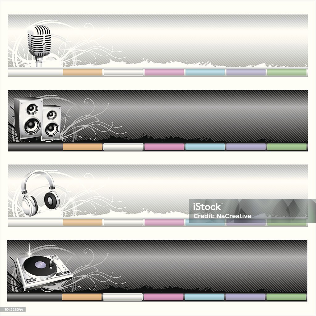 Music web-headers  Music stock vector