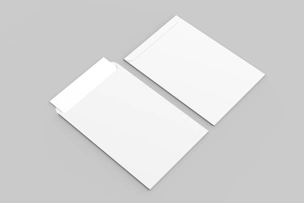 istock C4 envelope mock up isolated on soft gray background. 3D illustration 1042281606