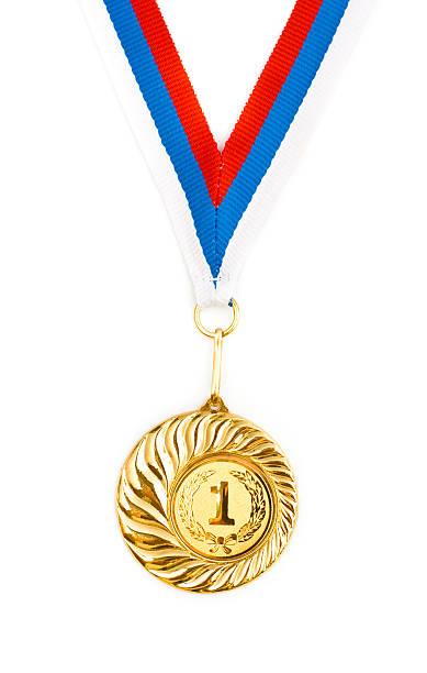 istock Golden medal isolated on white 104228430