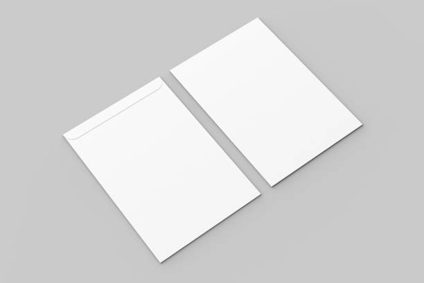 istock C4 envelope mock up isolated on soft gray background. 3D illustration 1042284930
