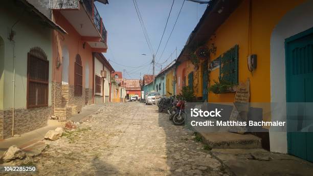 Street Of Flores Guatemala Stock Photo - Download Image Now - Antigua - Western Guatemala, Street, Agua Volcano