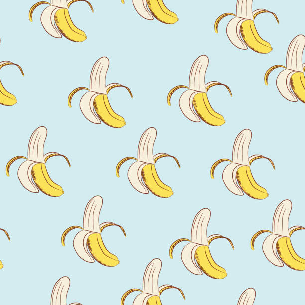 Seamless Pattern Of Yellow Bananas On A Blue Background Stock Illustration - Download Image Now - iStock Seamless Pattern Of Yellow Bananas On A Blue Background Stock Illustration - Download Image Now - iStock