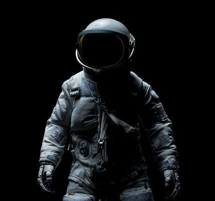 Oscuro iluminado astronauta photo