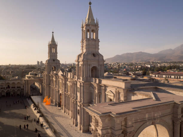 istock Plaza de armas and cathedral in Arequipa, Peru 1042289272