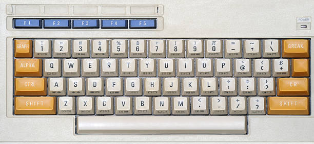 Old teclado de ordenador - foto de stock