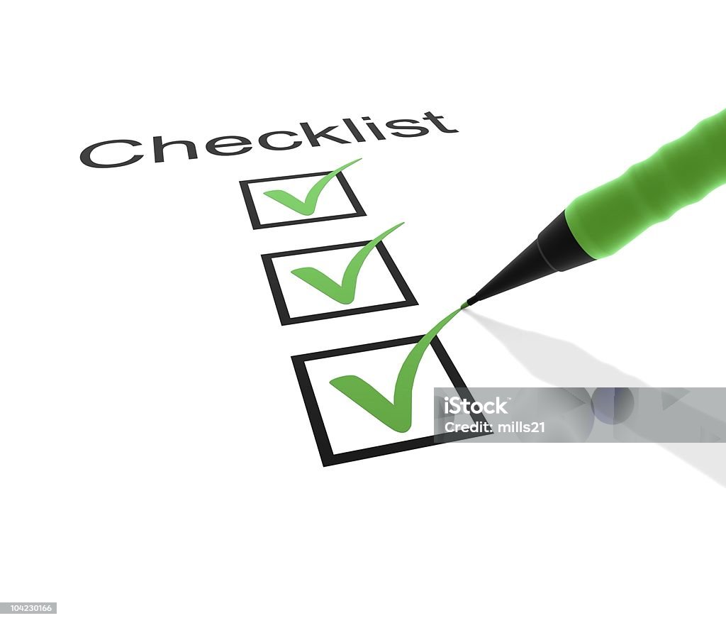 Checkliste - Lizenzfrei Checkliste Stock-Foto