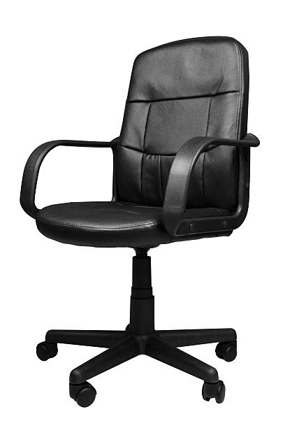 istock Office Leather Chair isolated on white background 104230635