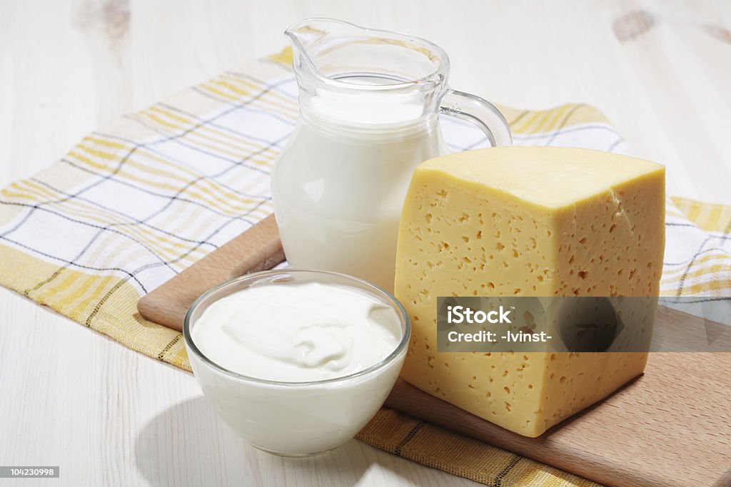 Produtos lácteos - Foto de stock de Alimentação Saudável royalty-free