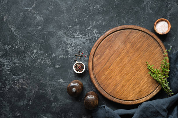 Spices, Herbs, Cutting board for cooking
