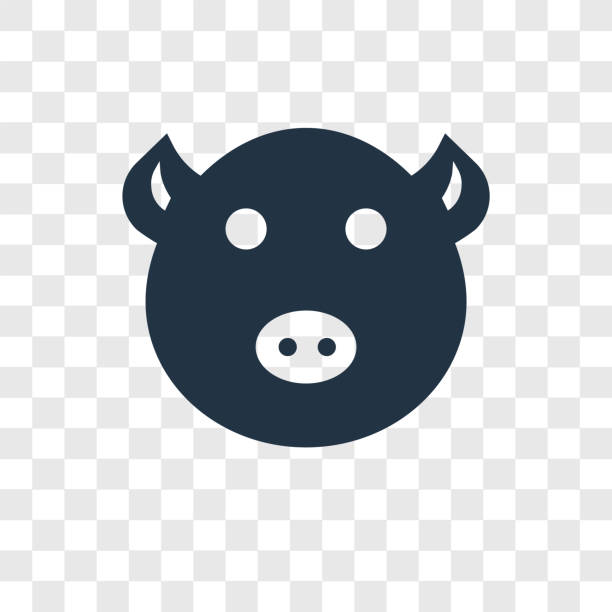 ilustraciones, imágenes clip art, dibujos animados e iconos de stock de icono de vector de cerdo aislado sobre fondo transparente, diseño de logotipos transparencia de cerdo - piggy bank currency business coin