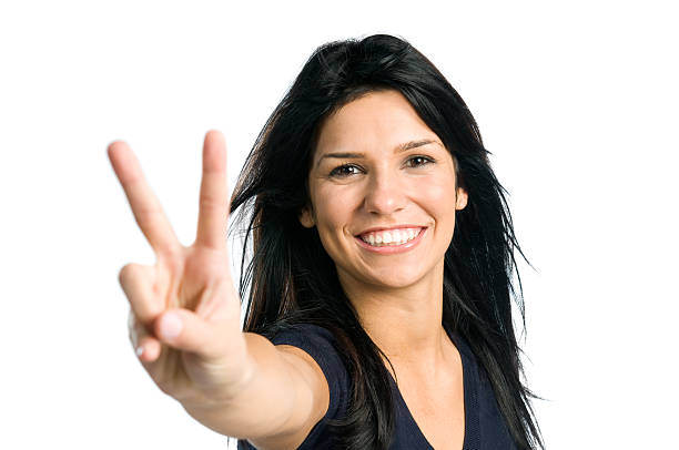 istock Happy young latin woman 104233508
