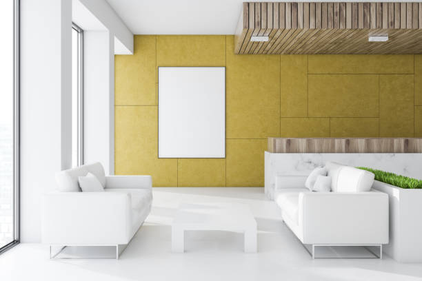 istock White and yellow office waiting room, poster 1042340084