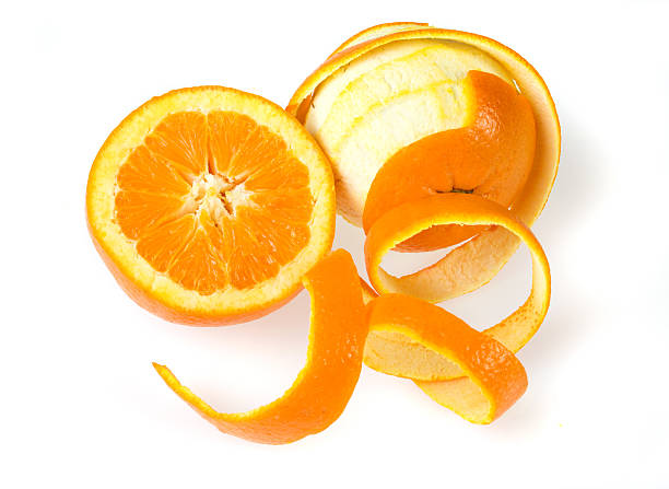 istock Peeled orange isolated on white 104234064