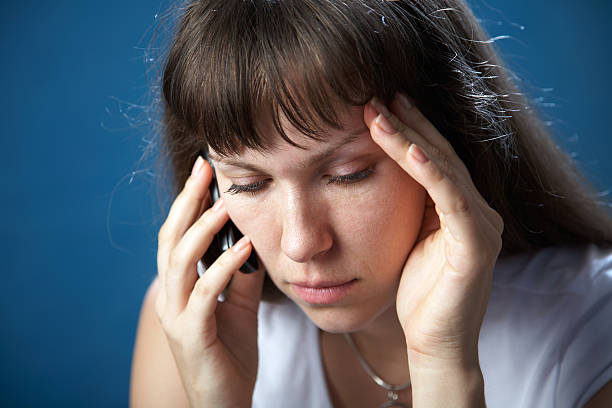 istock Portrait attractive sad  woman 104234296