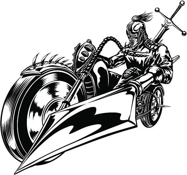 Vector illustration of Motorbike Crusader