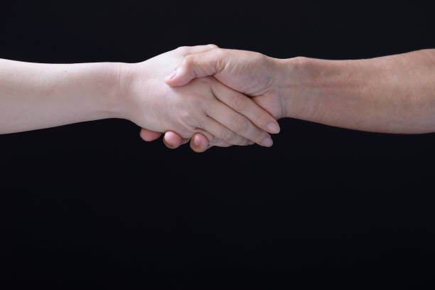 istock Male and female hands 1042347278