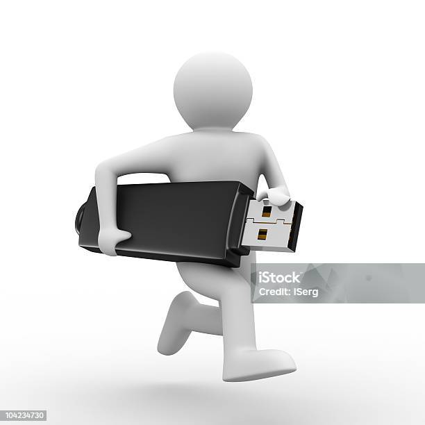 Homem Segurar Usb Flash Imagem 3d Isolada - Fotografias de stock e mais imagens de A caminho - A caminho, Acessório, Adulto