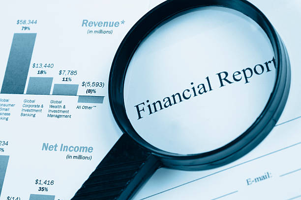 Financial Report stock photo