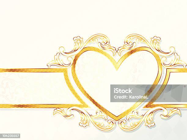 Ilustración de Horizontal Banners Rococo Boda Con Corazón Emblema De y más Vectores Libres de Derechos de Amor - Sentimiento