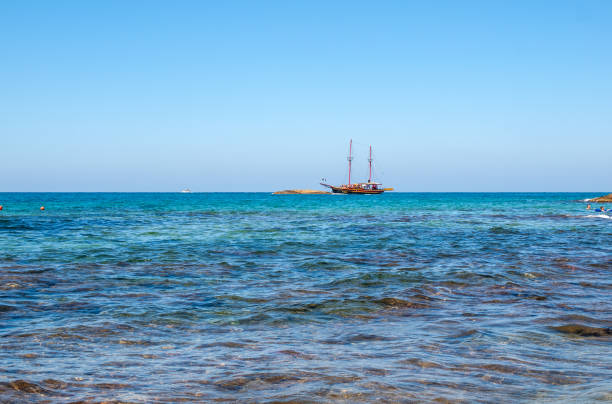 Old Style Sail Boat near Malia on crete, Geece