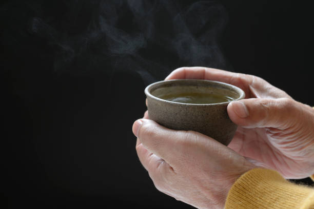 istock Senior to drink Japanese tea 1042360522