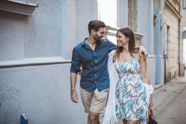 istock Romantic couple on street 1042365468