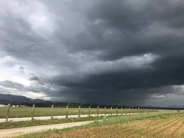 dark sky, clack clouds, beautiful view, Slovenia, country,