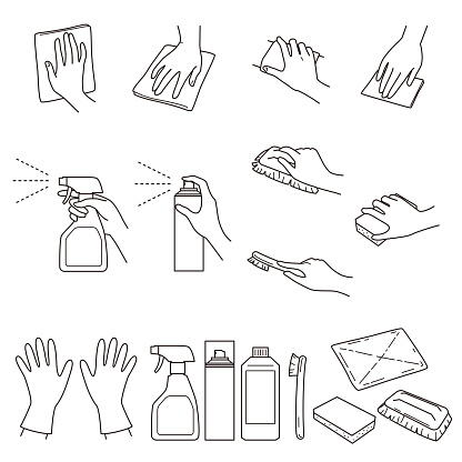 hand gestures 04, clean up and cleaning supplies