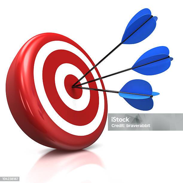 Bullseye Stockfoto und mehr Bilder von Zielscheibe - Zielscheibe, Blau, Pfeil