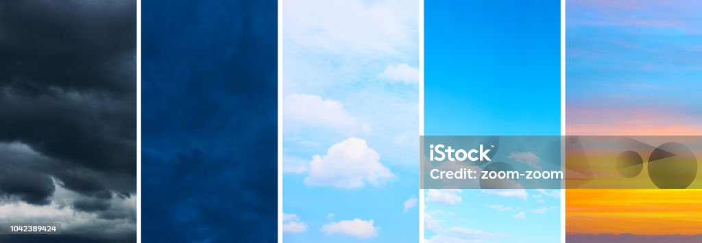 Sky and clouds Sky and clouds - Set of HD 16:9 screen wallpapers for smartphone Backgrounds Stock Photo
