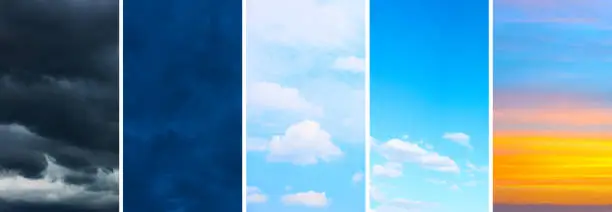 Sky and clouds - Set of HD 16:9 screen wallpapers for smartphone