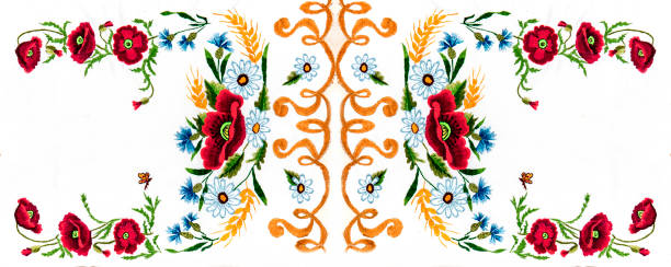 istock Ukrainian folk embroidery, handmade 1042396230