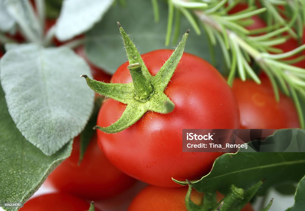 Tomaten mit Gewürzen - Lizenzfrei Bucht Stock-Foto