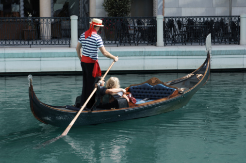 Grand canal on sunny day in Venice, Italy