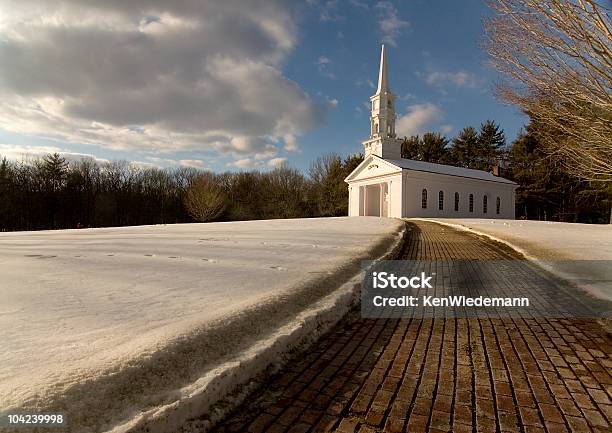 Capilla De La Colina Foto de stock y más banco de imágenes de Massachusetts - Massachusetts, Nieve, Aguja - Chapitel