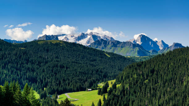 istock landscape of glacier Marmolada with forest in foreground 1042400196