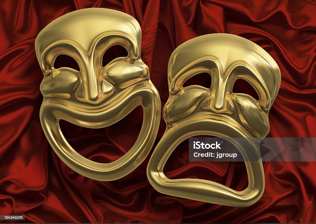 Comedy Tragedy Masks  Mask - Disguise Stock Photo