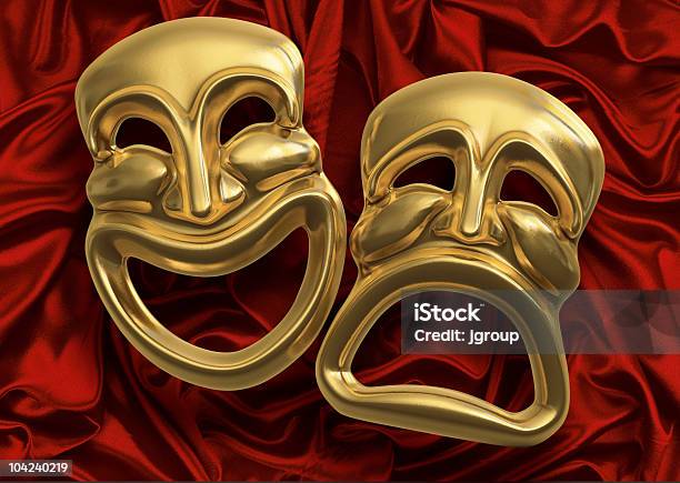 Comedy Tragedy Masks Stock Photo - Download Image Now - Mask - Disguise, Theater Mask, Two Objects