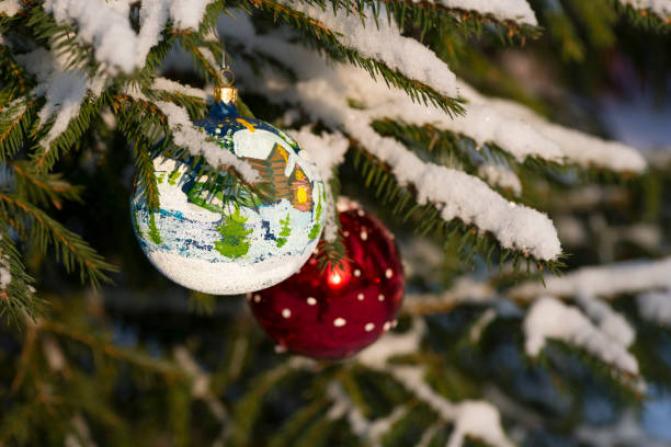 istock Christmas tree. New year. Snow. Winter. 1042403928